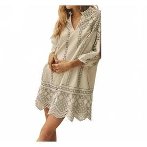 NEW CARTOLINA NANTUCKET leora dress in optic white